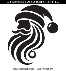 Santa Claus silhouette vector illustration.
