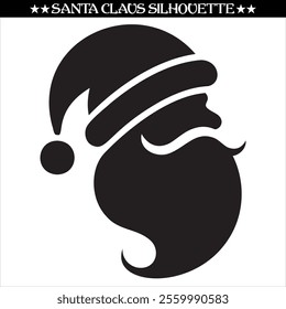Santa Claus silhouette vector illustration.