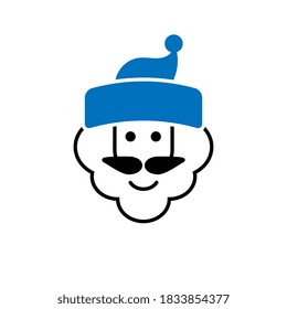 Santa Claus, simple Christmas flat icon design