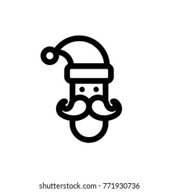 Santa claus simple flat icon vector illustration.