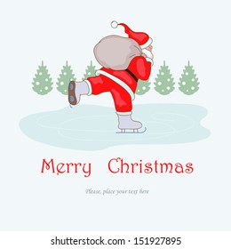 Santa Claus with skates