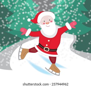 Santa Claus skating