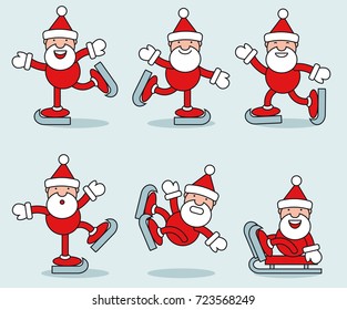 Santa Claus skating