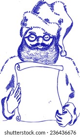  santa claus, sketch