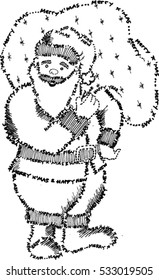 santa claus, sketch
