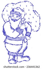 santa claus, sketch vector