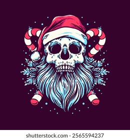 santa claus with skull head