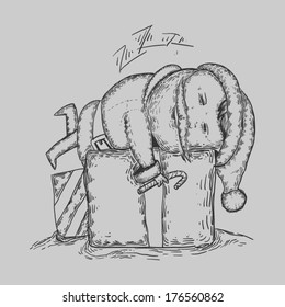 Santa Claus sleep
