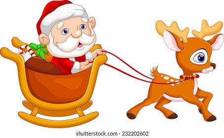 Santa Claus in a sleigh 