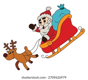 Papai Noel em um trenó