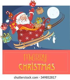 Santa Claus in a sleigh