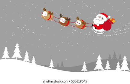 Santa Claus in a sleigh