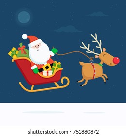 Santa Claus and Sleigh