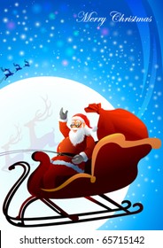 Santa Claus sleigh flight