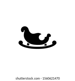 Santa claus sleigh icon in trendy flat style isolated on white background. Symbol for your web site design, logo, app, UI. Vector illustration, EPS