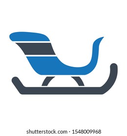 Santa Claus sleigh icon.vector illustration