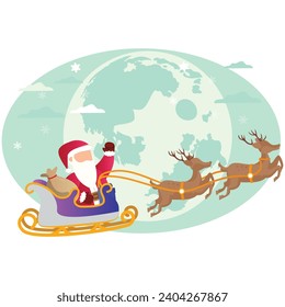 Ilustración vectorial de Santa claus que se puede modificar o editar fácilmente

