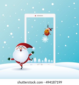Santa Claus and smart phones
