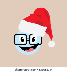 Santa Claus smile icon - vector illustrator