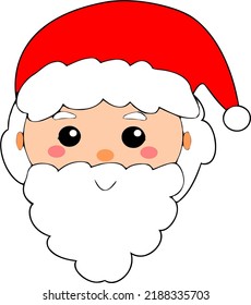 santa claus smiling vector illustration