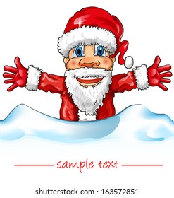 santa claus with snow background