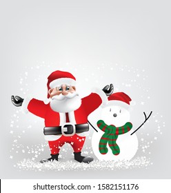 Santa Claus with Snow Man.