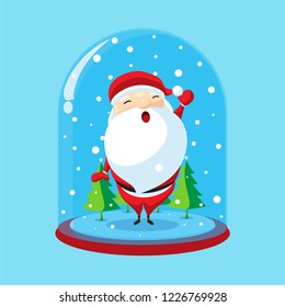 santa claus and snow theme