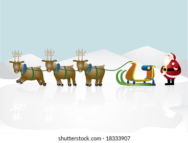 Santa Claus snow trip