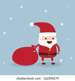 Santa claus with snowflake, VECTOR, EPS10