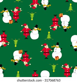 Santa Claus and snowman