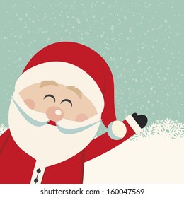 santa claus snowy background