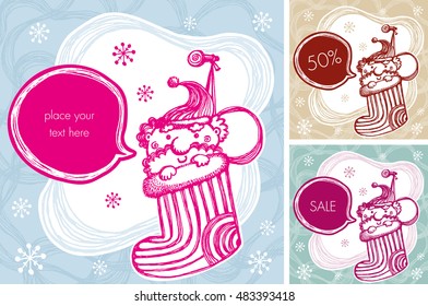 Santa Claus with Speak Bubble