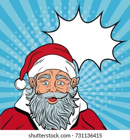 Santa claus with speakbox Christmas pop art