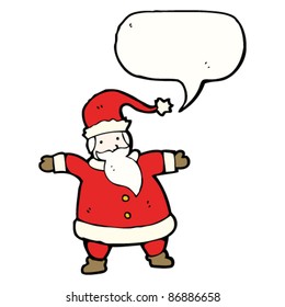 santa claus con burbuja de habla