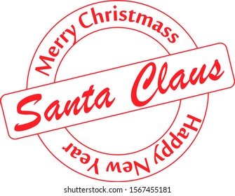 Santa Claus stamp vector image.