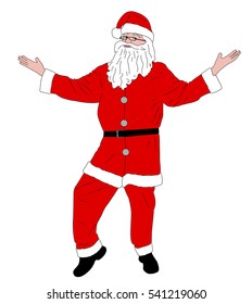 Ilustración permanente de Santa Claus - vector