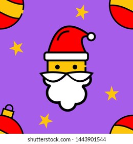 Santa Claus and Star background design,seamless pattern,vector design