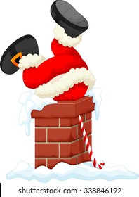 Santa Claus Stuck In The Chimney