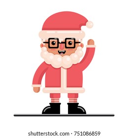 Santa Claus in the style of flat. Character.