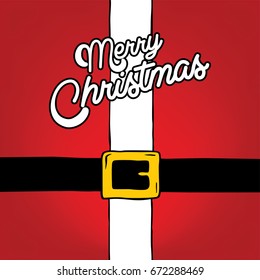 santa claus suit - merry christmas greeting vector art