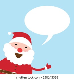 santa claus talking with bubble speech vector