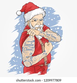 santa claus tattoo
