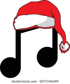 Santa Claus theme based music icon vector