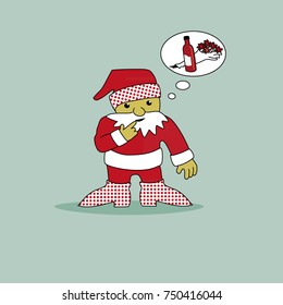 santa claus thinking