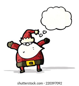santa claus with thought bubble