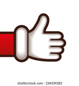 santa claus thumb up