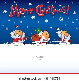 Santa Claus & toy bag   holiday cars