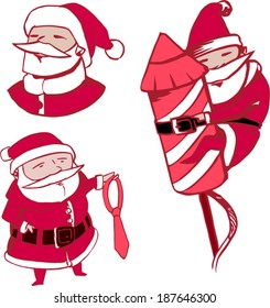 Santa Claus trio xmas