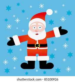 Santa Claus under the snow