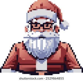 Santa Claus upper body pixel art